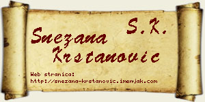 Snežana Krstanović vizit kartica